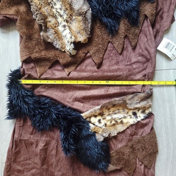 Caveman Costume Unisex Adult OS Halloween Outfit Faux Fur Rubies Club Tags Kmart - Picture 16 of 16